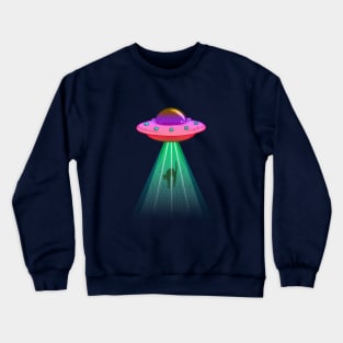 UFO Kidnaping My Cat! Crewneck Sweatshirt